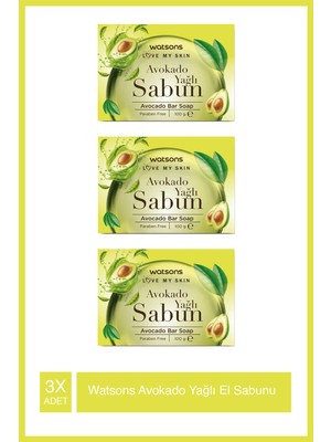 Watsons Avokado Yağlı Katı Sabun 100g X3 Adet