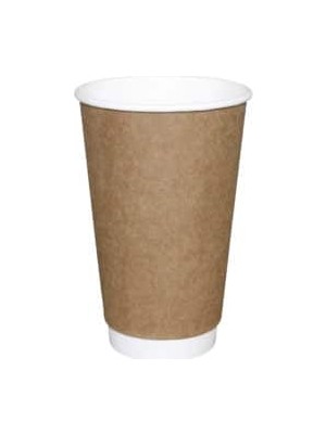 Lideredt 16 Oz Kraft Double Wall Karton Bardak