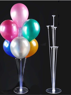 Showparty Balon Süsleme Standı 7 Çubuklu+ 7 Adet Balon Set