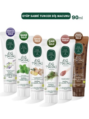 Eyüp Sabri Tuncer Doğal Bitki Özlü Koruyucu Diş Macunu 90 ml Aromasız 6'lı Karışık Paket