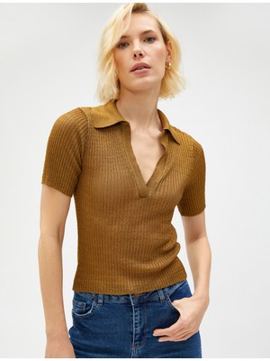 Polo Yaka Kazak Kısa Kollu