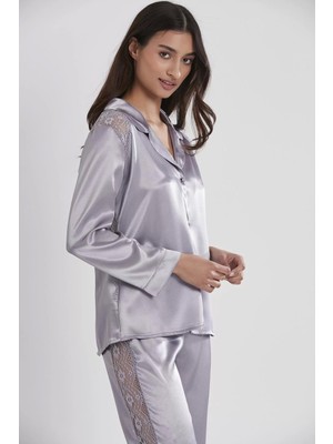 Pierre Cardin 1438 Saten Dantelli Pijama Takımı