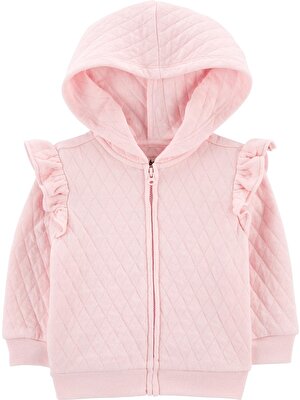 Oshkosh Kız Bebek Kapüşonlu Sweatshirt Pembe