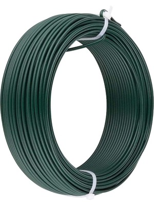 Binbir Reyon Çit Teli Rulo Çit Gerdirme Teli Pvc Kaplamalı Yeşil 1mm 50 Metre AD030