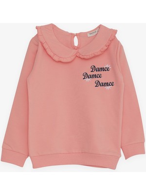 Breeze Kız Çocuk Sweatshirt Bebe Yaka 1.5-5 Yaş, Somon