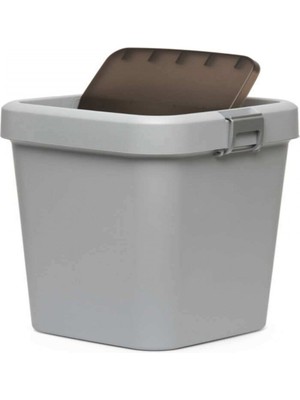 Motek Comfort Dust Bin Çöp Kovası Gri 18 lt