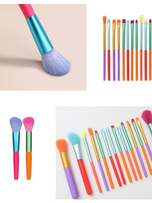 Hannah 15 Parça Makyaj Fırçası & Damla Fondöten Süngeri & Brushegg 3'lü Set Güzellik Makyaj Bakım