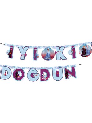 Alya Süs Frozen 2 Flama Iyiki Doğdun Yazı 1 Set