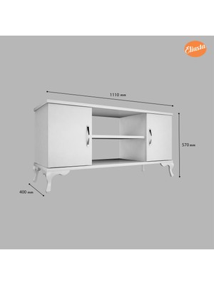 Modilayn Tv Sehpası İki Kapaklı Tv Ünitesi Lcd Sehpası