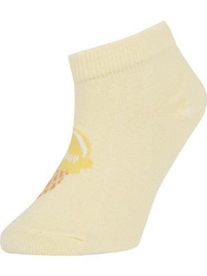 DeFacto Kız Çocuk 7'li Pamuklu Patik Çorap X1885A6NS