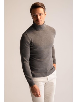DeFacto Slim Fit Balıkçı Yaka Triko Kazak R1124AZ22WN