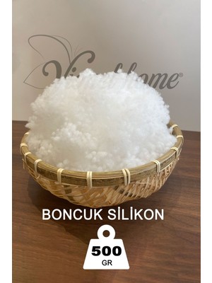 Vionel Home %100 Boncuk Silikon Elyaf 500 GR, Beyaz, Yastık Oyuncak Dolgusu