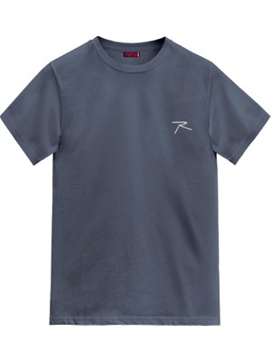 Raru Erkek %100 Pamuk T-Shirt Agnıtıo Petrol