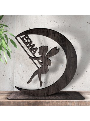 BK Kişiye Özel Isimli Ay Perisi Ahşap Biblo - 1