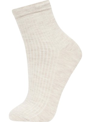 DeFacto Kadın 5'li Pamuklu Kısa Çorap Z7499AZNS