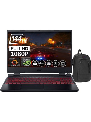 Acer Nitro 5 AN515-46 Amd RYZEN7-6800H 64GB Ddr5 Ram 2tb SSD 4gb Geforce RTX3050 15.6 Inç Fhd 144 Hz Freedos Taşınabilir Bilgisayar NHQGXEY00309+ZETTAÇANTA