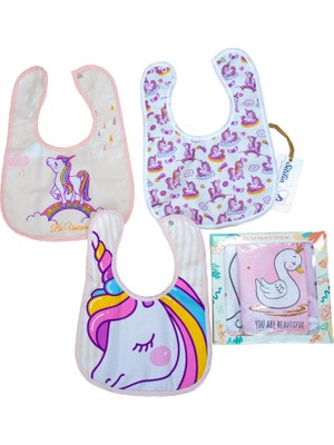 Çift Katlı  Çıtçıtlı Bebek Mama ve Salya Önlük 3 Adet STL6075
