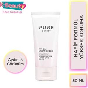 Pure Beauty SPF50 PA++++ Hafif Formüllü Güneş Koruyucu Losyon 50 ml – Aydınlık Görünüm, Tüm Cilt Tiplerine Uygun