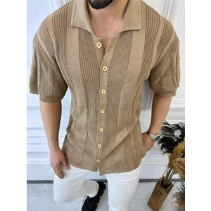 Elku Moda Gömlek Örme Triko Gömlek Nefes Alabilen Terletmez Oversize Bol Kesim Salaş Gömlek