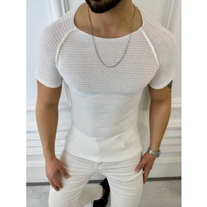 Elku Moda Tişört Örme Triko Tişört Nefes Alabilen Terletmez Slim Fit Dar Kesim T-Shirt