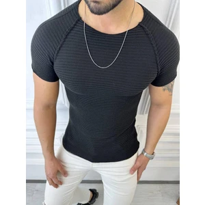 Elku Moda Tişört Örme Triko Tişört Nefes Alabilen Terletmez Slim Fit Dar Kesim T-Shirt