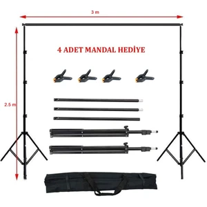 AA Plus 2,5x3 Metre Taşınabilir Fon Standı