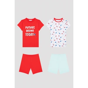 Unisex Çocuk Uçurtma Desenli 2Li Pijama Takımı
