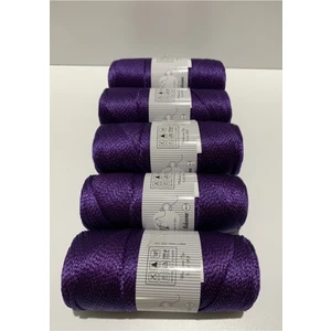 (1 Adet) Polyester 100GR Makrome Supla Ipi 150 mt 2mm Mor Supla ve Çanta Ipi.tığ No3