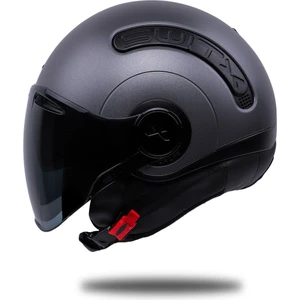 Sx.10 Mat Tıtanıum Kask Siyah Cam