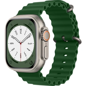 Apple Watch ile Uyumlu Seri 10/9/8/7/6/se/5/4/3 Okyanus Silikon Kordon 46/45/44/42MM ve 41/40/38MM ile Uyumlu