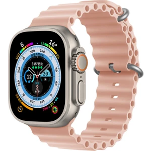 Apple Watch ile Uyumlu Seri 10/9/8/7/6/se/5/4/3 Okyanus Silikon Kordon 46/45/44/42MM ve 41/40/38MM ile Uyumlu