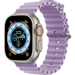 Apple Watch ile Uyumlu Seri 10/9/8/7/6/se/5/4/3 Okyanus Silikon Kordon 46/45/44/42MM ve 41/40/38MM ile Uyumlu