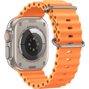 Apple Watch ile Uyumlu Seri 9/8/7/6/se/5/4/3 Okyanus Silikon Kordon 45/44/42MM ve 41/40/38MM ile Uyumlu