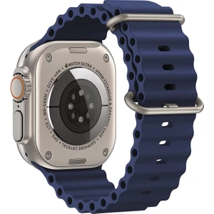 Apple Watch ile Uyumlu Seri 10/9/8/7/6/se/5/4/3 Okyanus Silikon Kordon 46/45/44/42MM ve 41/40/38MM ile Uyumlu