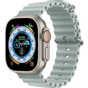 Apple Watch ile Uyumlu Seri 10/9/8/7/6/se/5/4/3 Okyanus Silikon Kordon 46/45/44/42MM ve 41/40/38MM ile Uyumlu