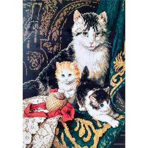 Goblen Etamin Işleme Seti 40X50 cm Kediler Deseni