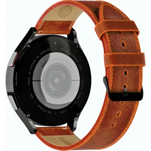 Samsung Galaxy Watch Deri Kordon Galaxy Watch 4 - 5 - 6 - 7  Watch 4 Classic / Pro 40MM 43MM 44MM 47MM Watch 5 / Watch 5 Pro 40 44 45 Watch 4 40 42 44 46MM 20MM Hardal