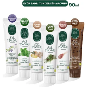 Eyüp Sabri Tuncer Doğal Bitki Özlü Koruyucu Diş Macunu 90 ml Aromasız 6'lı Karışık Paket