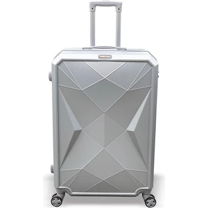 Coral High Diamond Abs Gümüş Büyük Boy Valiz 16618