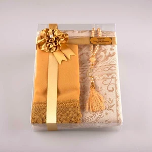 Hayrat Neşriyat Tesbih Seccade Şal Set (Gold)