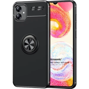 Samsung Galaxy A04E Kılıf Kickstand Ring Holder Siyah