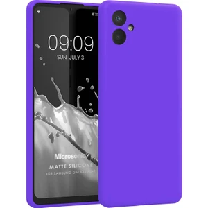 Matte Silicone Samsung Galaxy A04E Kılıf Mor