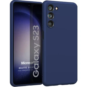 Matte Silicone Samsung Galaxy S23 Kılıf Lacivert