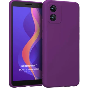 Matte Silicone Tcl 303 Kılıf Mor
