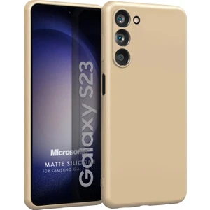Matte Silicone Samsung Galaxy S23 Kılıf Gold