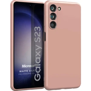 Matte Silicone Samsung Galaxy S23 Kılıf Rose Gold