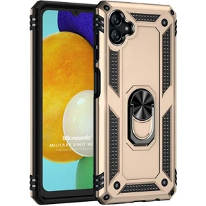 Samsung Galaxy A04 Kılıf Military Ring Holder Gold