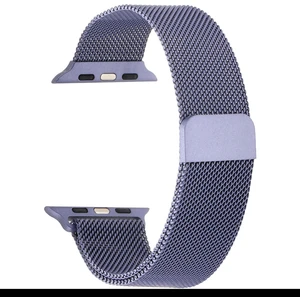 Case 4U Apple Watch Seri 1/2/3/4/5/6/7/8/SE/Ultra 38mm 40mm 41mm 42mm 44mm 45mm 49mm Kordon Kayış Metal Hasır Milano Loop KRD-01 Derin Mor