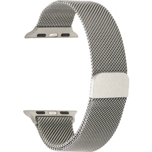 Case 4U Apple Watch Seri 1/2/3/4/5/6/7/8/SE/Ultra 38mm 40mm 41mm 42mm 44mm 45mm 49mm Kordon Kayış Metal Hasır Milano Loop KRD-01 New Gray