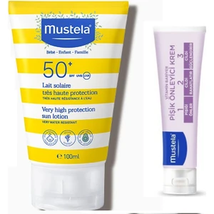 Güneş Losyonu Spf 50 100 ml - Mustela Vitamin Barrier 1-2-3 Cream 50 ml Pişik Kremi